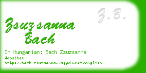 zsuzsanna bach business card